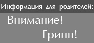 Информация для родителей: Внимание! Грипп!